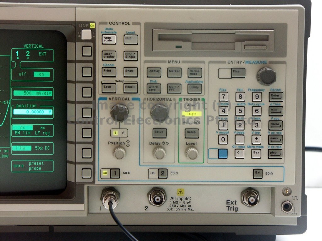 HP 54520a controls