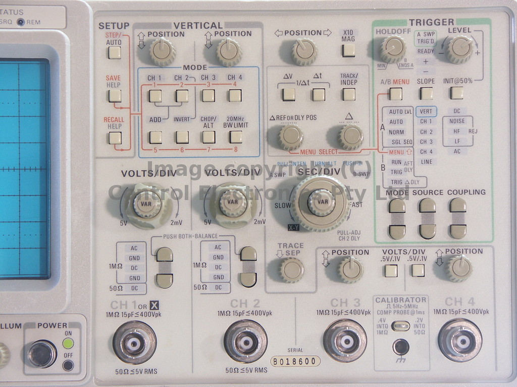 Tektronix 2465A CT controls
