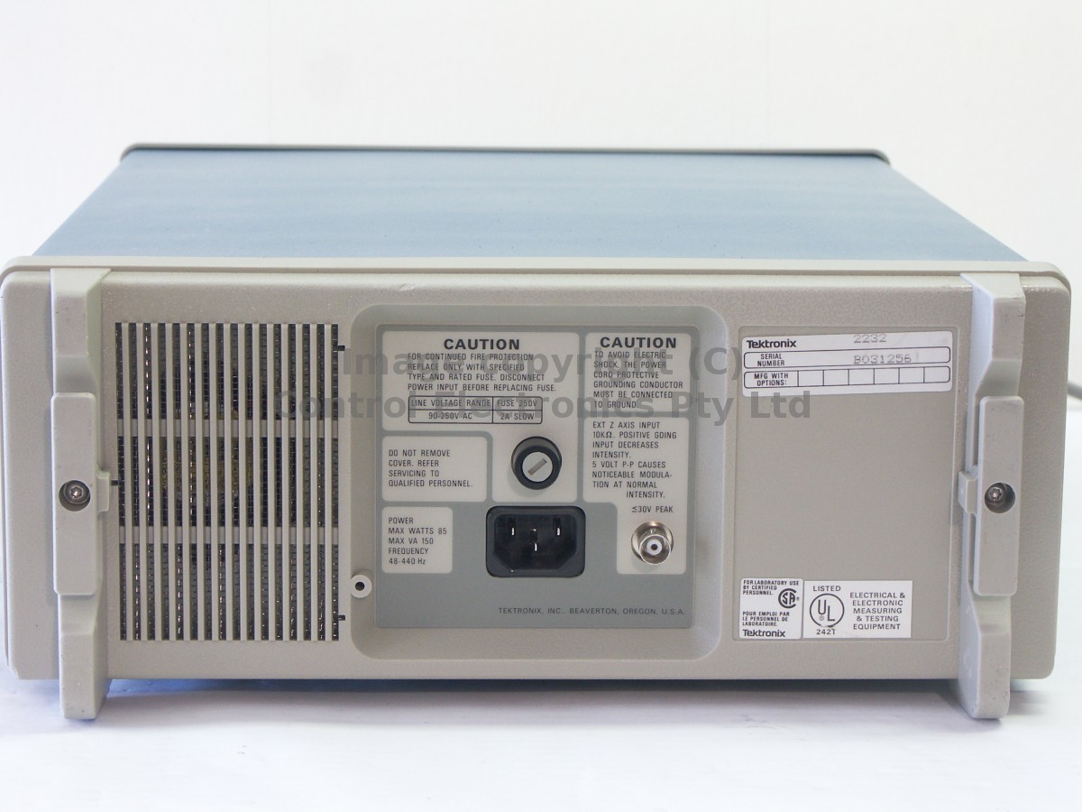 Tektronix 2232 rear view